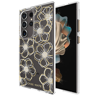 Case-Mate Floral Gems - Hülle für Samsung Galaxy S24 Ultra (Gold)