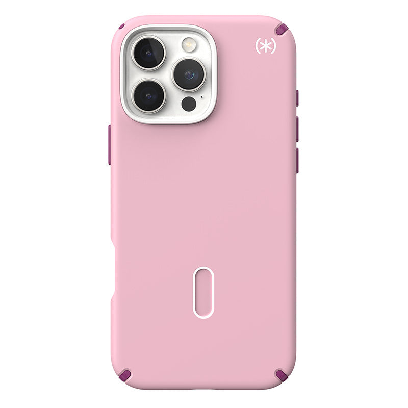 Speck Presidio2 Pro ClickLock &amp; MagSafe - Hoesje voor iPhone 16 Pro Max (Woensdag Roze / Boysenberry Paars / Wit)