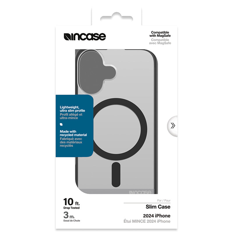 Incase Slim Case MagSafe - Hoesje iPhone 16 (Zwart)