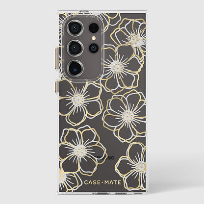 Case-Mate Floral Gems - Hülle für Samsung Galaxy S24 Ultra (Gold)