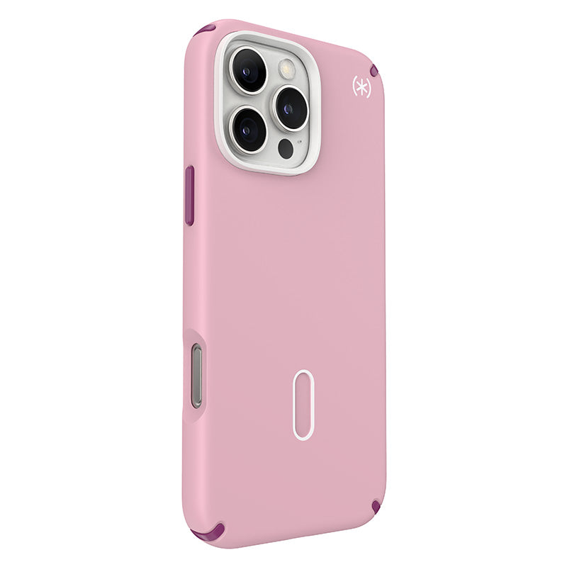 Speck Presidio2 Pro ClickLock &amp; MagSafe - Hoesje voor iPhone 16 Pro Max (Woensdag Roze / Boysenberry Paars / Wit)