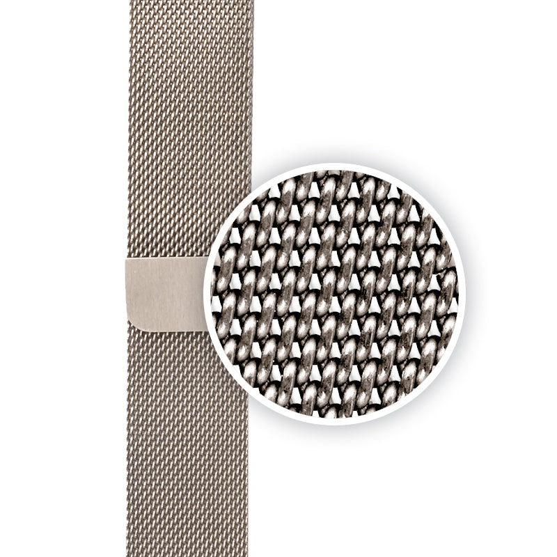 Crong Milano Steel - Roestvrijstalen band voor Apple Watch 42/44/45/49 mm (champagne).