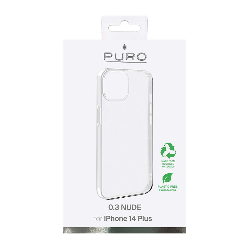 PURO 0.3 Nude-hoesje voor iPhone 14 Plus (doorzichtig)