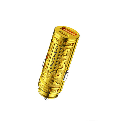 WEKOME WP-C37 Sakin-Serie – USB-C- und USB-A-Schnelllade-PD-20-W-Autoladegerät (Gold)