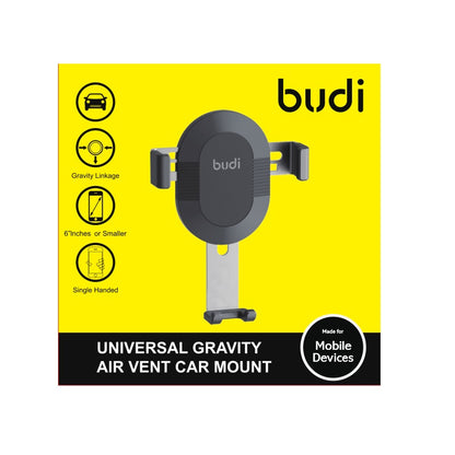 Budi – universelle Schwerkraft-Autohalterung für Lüftungsschlitze