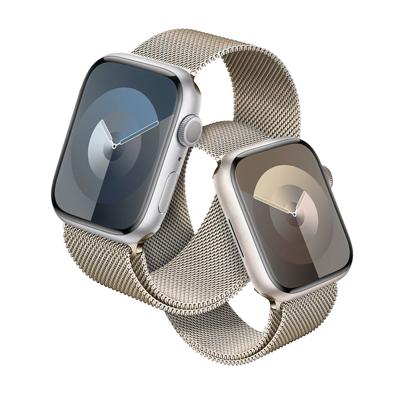 Crong Milano Steel - Roestvrijstalen band voor Apple Watch 42/44/45/49 mm (champagne).