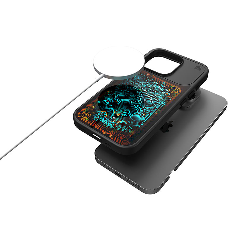 STM Reveal Warm MagSafe - Antistresshoesje voor iPhone 15 (Black Realm)