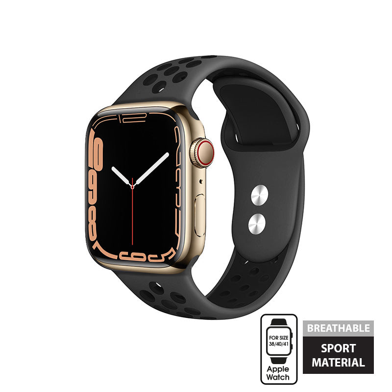 Crong Duo Sport - Band voor Apple Watch 38/40/41 mm (grijs / zwart)