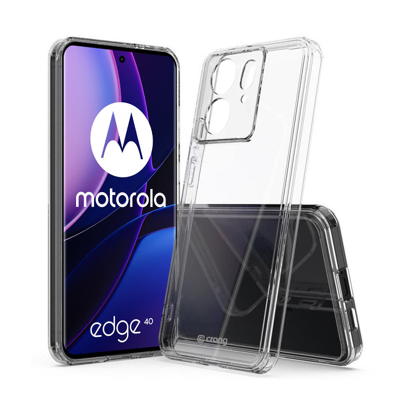 Crong Crystal Shield Cover - Hoesje voor Motorola Edge 40 (Transparant)