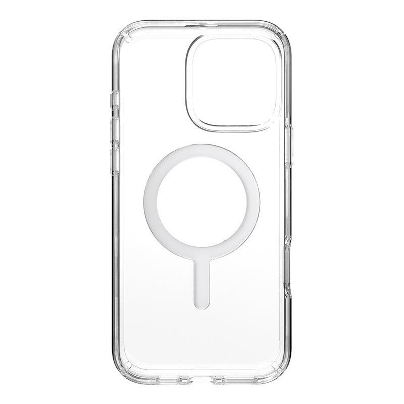 Speck Presidio Perfect-Clear MagSafe - Hoesje voor iPhone 16 Pro Max (Transparant / Chromen afwerking / Serene Silver)