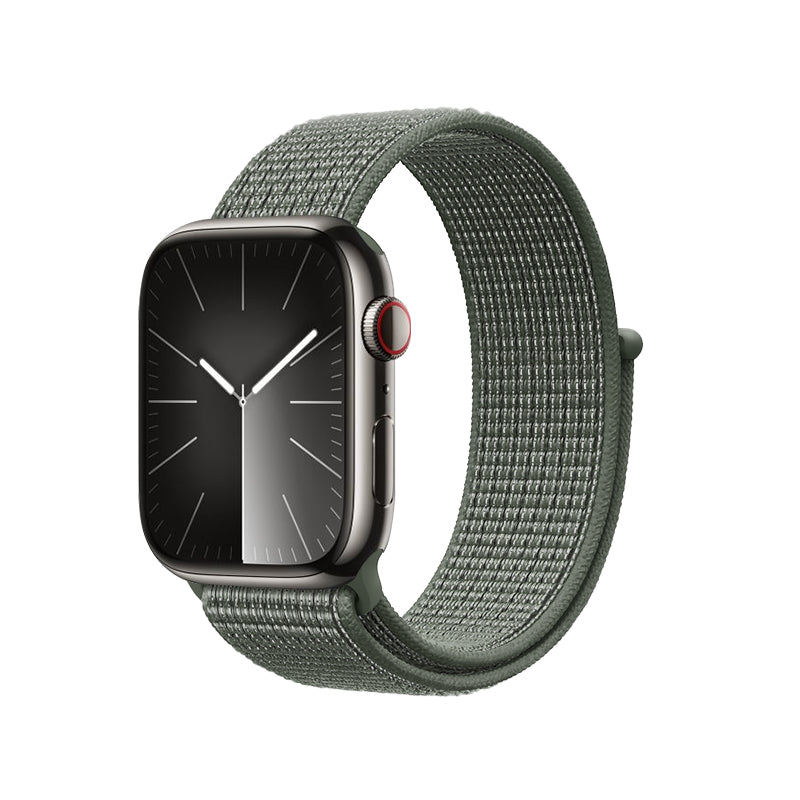 Crong Nylonschlaufe für Apple Watch 42/44/45/49 mm (Militärgrün)