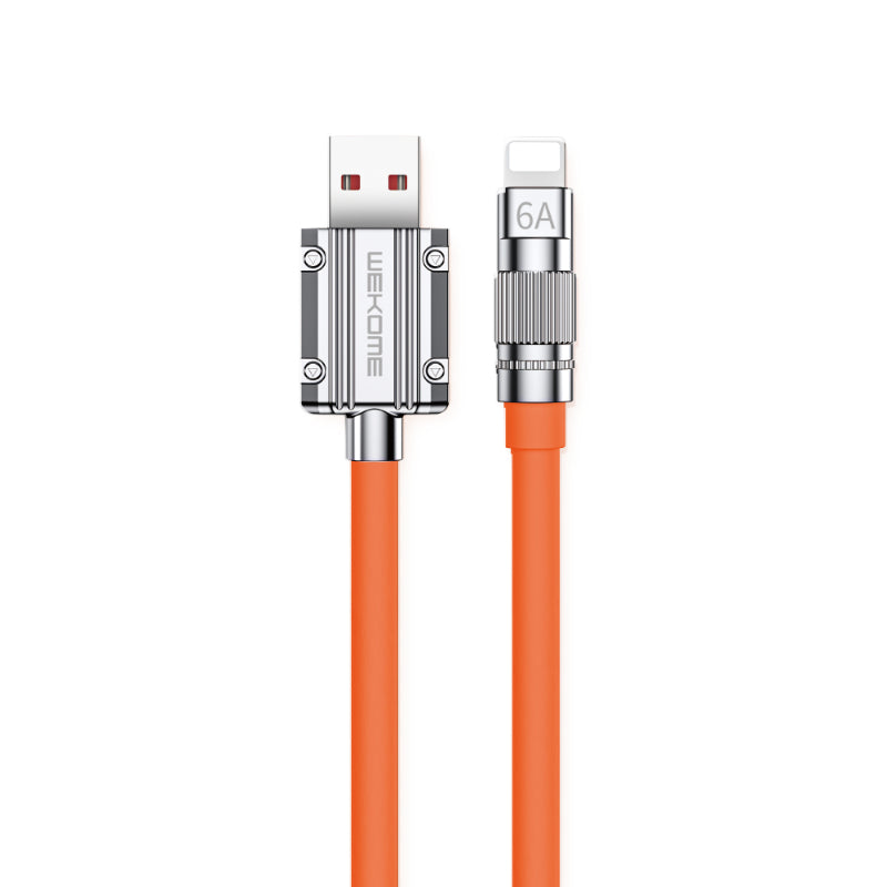 WEKOME WDC-186 Wingle-serie - USB-A naar bliksemsnel opladen aansluitkabel 1 m (oranje)