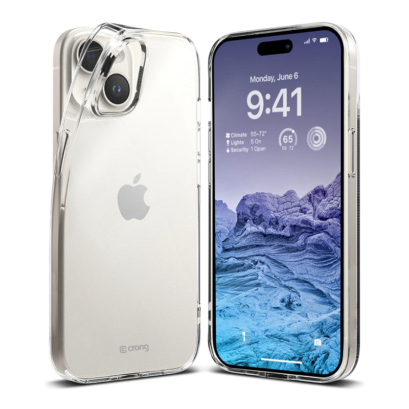 Crong Crystal Slim Cover - hoesje voor iPhone 15 Plus (transparant)