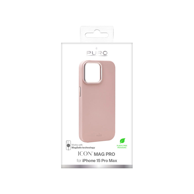 PURO ICON MAG PRO - Hoesje voor iPhone 15 Pro Max MagSafe (Roze)