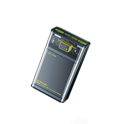 WEKOME WP-321 Vanguard Series – Powerbank 20000 mAh Super Charging PD 20 W + QC 22,5 W (Schwarz/Transparent)