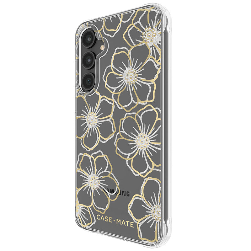 Case-Mate Floral Gems - hoesje voor Samsung Galaxy S23 FE 5G (goud)