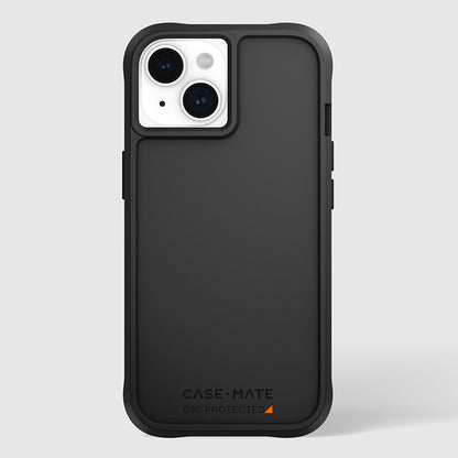 Case-Mate Ultra Tough Plus D3O MagSafe - Hülle für iPhone 15 / iPhone 14 / iPhone 13 (Schwarz)