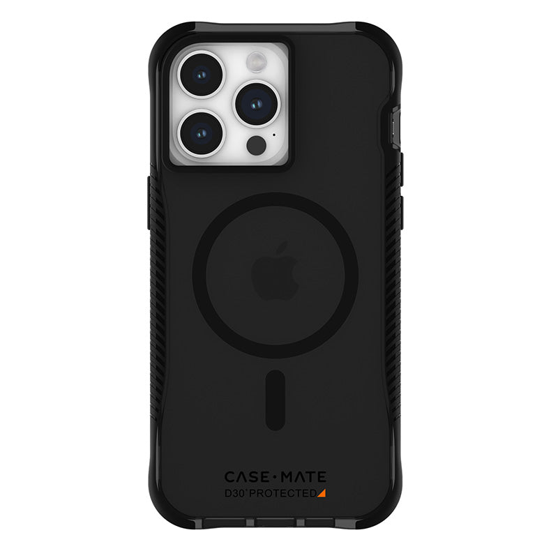 Case-Mate Tough Grip Plus D3O MagSafe - hoesje voor iPhone 15 Pro Max (rook/zwart)