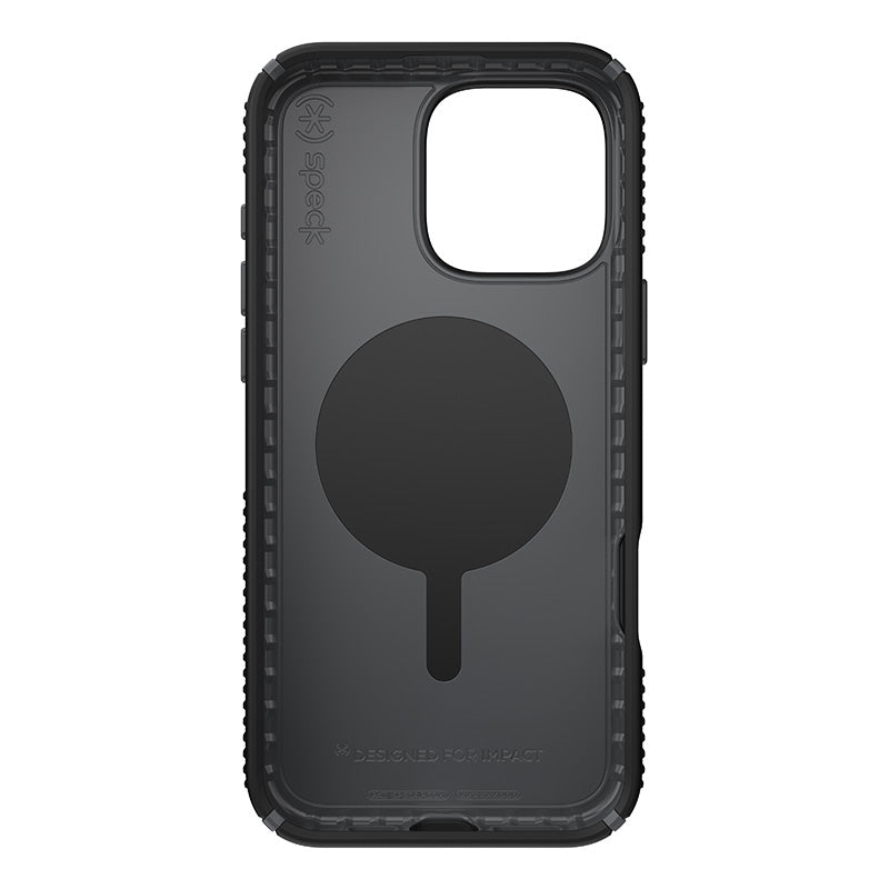 Speck Presidio2 Grip ClickLock &amp; MagSafe - Hoesje voor iPhone 16 Pro Max (Zwart / Leigrijs / Wit)