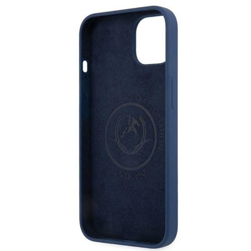 US Polo Assn siliconenlogo - hoesje voor iPhone 13 mini (marineblauw)