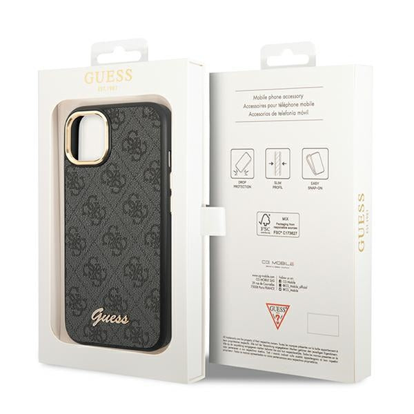 Guess 4G Metal Camera Outline Case - Case voor iPhone 14 Plus (zwart)