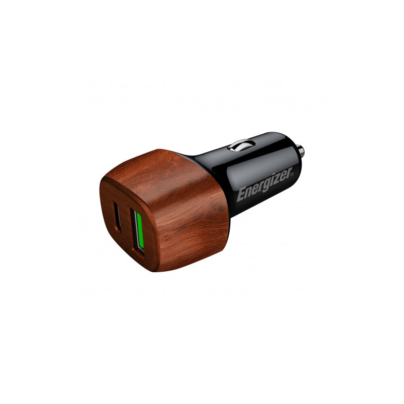 Energizer Ultimate - USB-C &amp; USB-A 38W PD + QC3.0 autolader (WALNOOT)