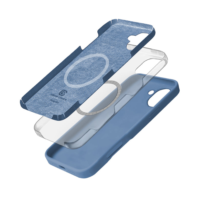 Crong Color Cover Magnetisch - Hoesje voor iPhone 16 MagSafe (blauw)