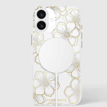 Case-Mate Floral Gems MagSafe - Hülle für iPhone 16 Plus (Gold)