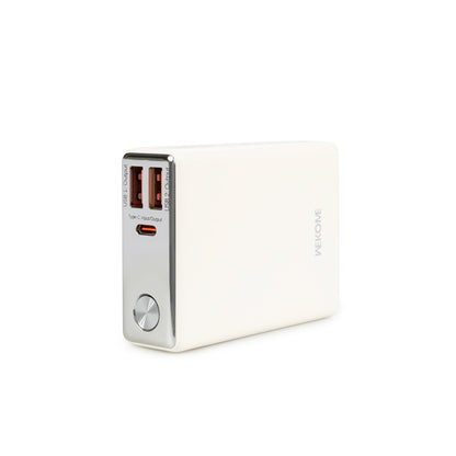 WEKOME WP-27 Tint Series – Powerbank 10000 mAh Superschnellladung USB-C PD 20 W + 2x USB-A QC3.0 22,5 W (Weiß)