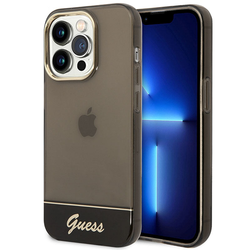 Guess Translucent - Hoesje voor iPhone 14 Pro Max (zwart)