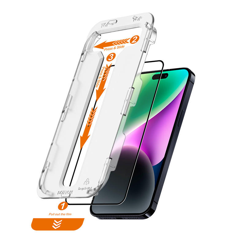 Crong EasyShield 2-Pack - Gehard glas voor iPhone 14 / 13 / 13 Pro (2 stuks)