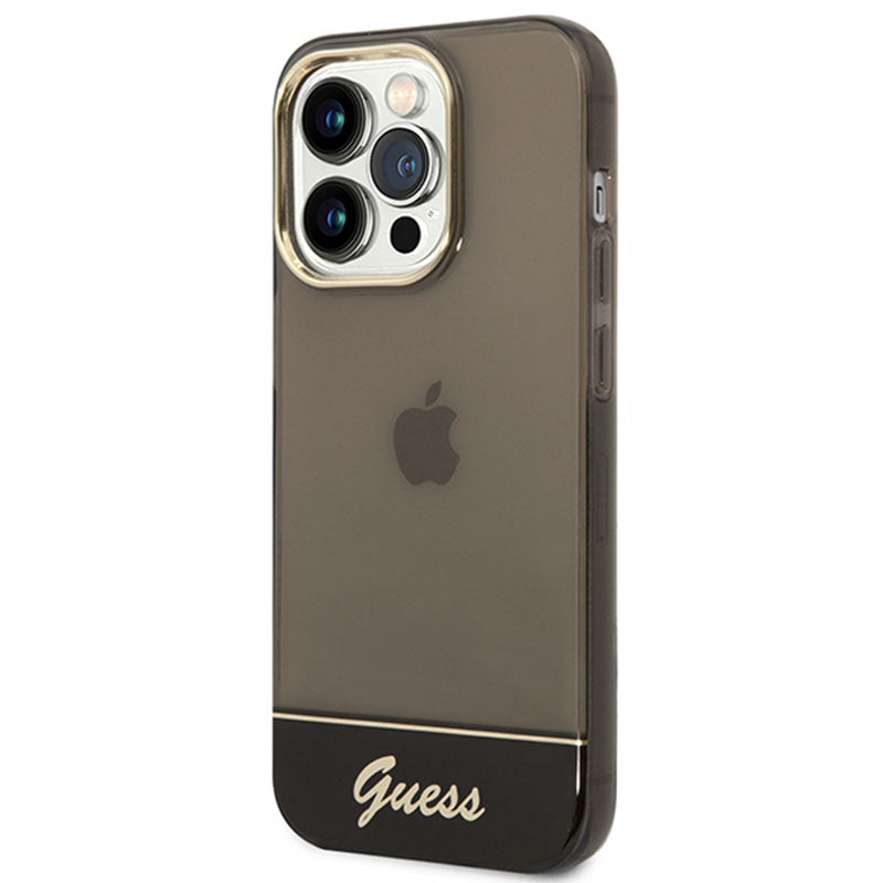 Guess Translucent - Hoesje voor iPhone 14 Pro Max (zwart)