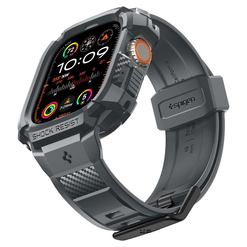 Spigen Rugged Armor Pro - Armband mit Hülle für Apple Watch Ultra 49 mm (Dunkelgrau)