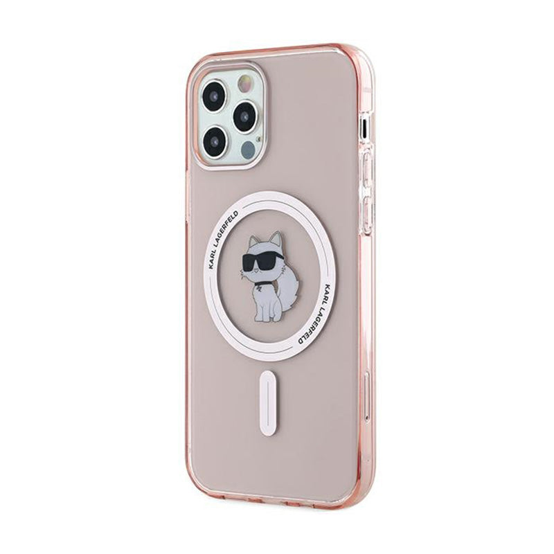 Karl Lagerfeld IML Choupette MagSafe - Hoesje voor iPhone 12 / iPhone 12 Pro (Roze)