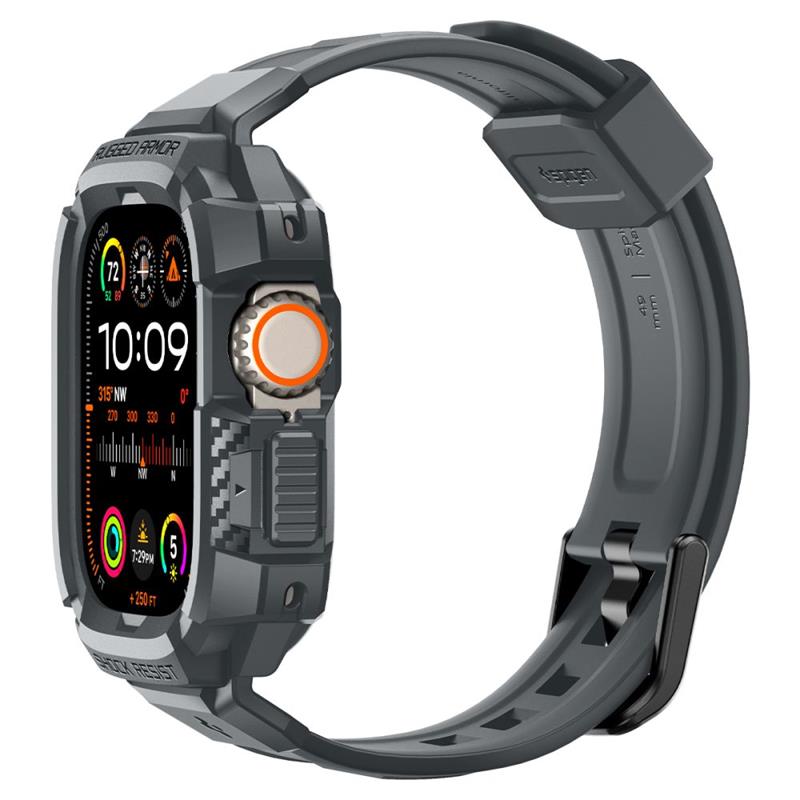 Spigen Rugged Armor Pro - Armband mit Hülle für Apple Watch Ultra 49 mm (Dunkelgrau)