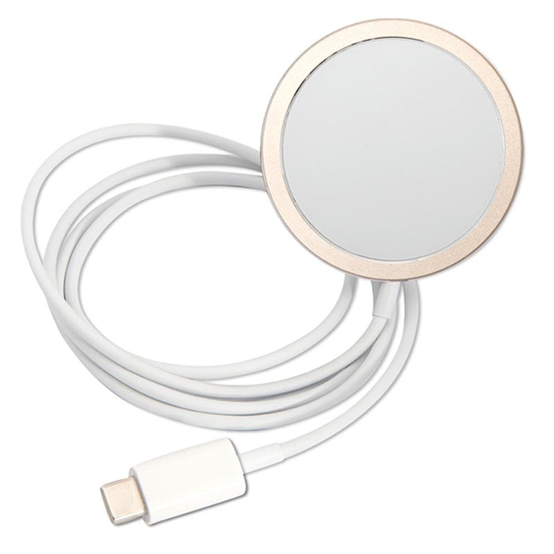 Guess Bundle Pack MagSafe 4G - Set hoesje voor iPhone 14 Plus + MagSafe oplader (Zwart/Goud)