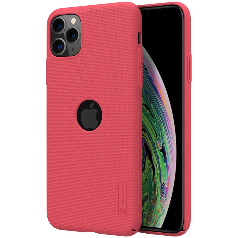 Nillkin Super Frosted Shield - Case voor Apple iPhone 11 Pro Max met logo (helderrood)