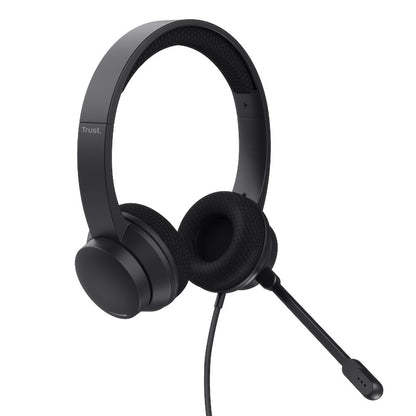 Trust Ayda – Headset mit Mikrofon USB-A/USB-C &amp; ENC (Schwarz)