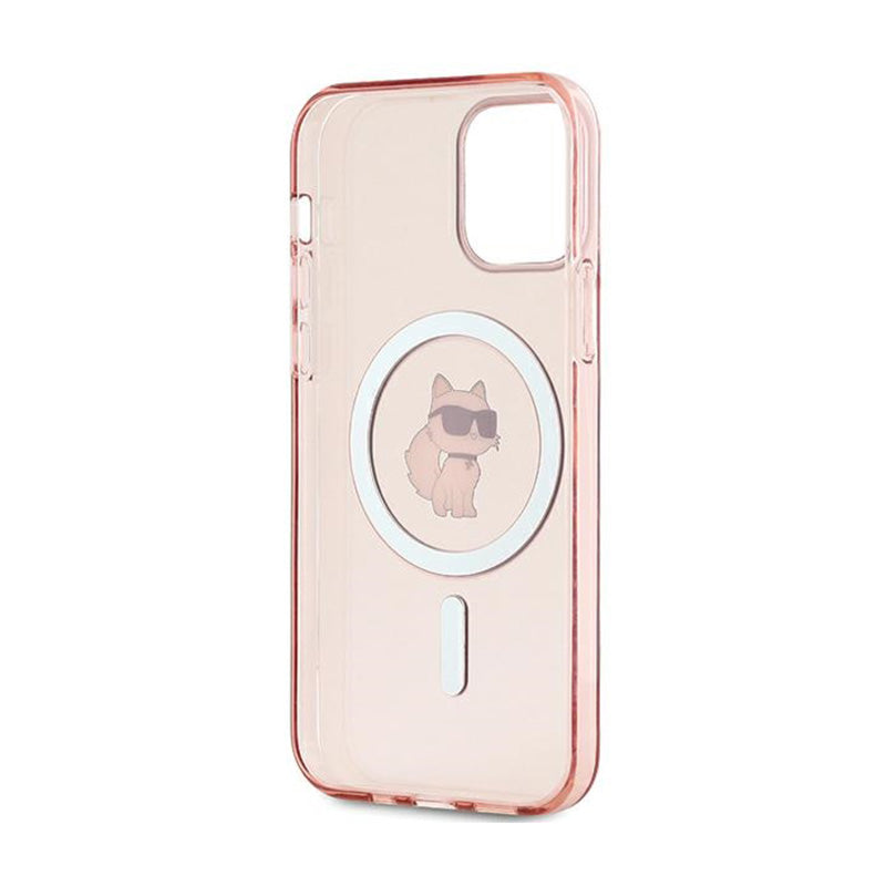 Karl Lagerfeld IML Choupette MagSafe - Hoesje voor iPhone 12 / iPhone 12 Pro (Roze)