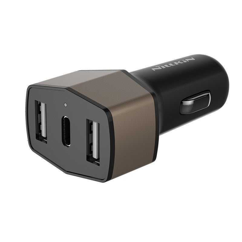 Nillkin Celerity Car Charger - 2x USB-A + 1x USB-C, 32W (Gold)