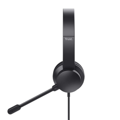 Trust Ayda – Headset mit Mikrofon USB-A/USB-C &amp; ENC (Schwarz)