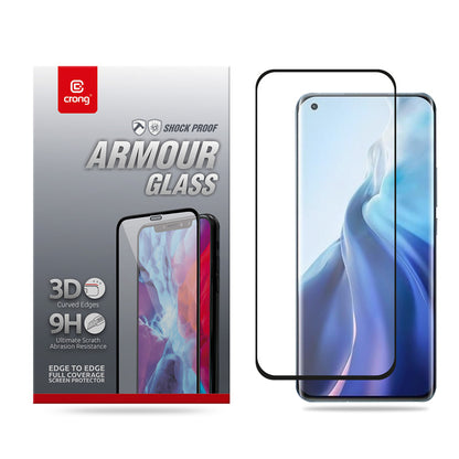 Crong 3D Armor Glass - Tempered glass 9H Full Glue for the entire screen of Xiaomi Mi 11 + installation frame