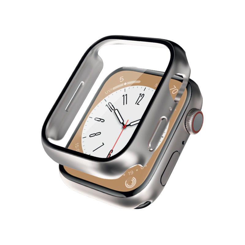 Crong Hybrid-Uhrengehäuse – Gehäuse mit Apple Watch 41 mm Glas (Starlight)