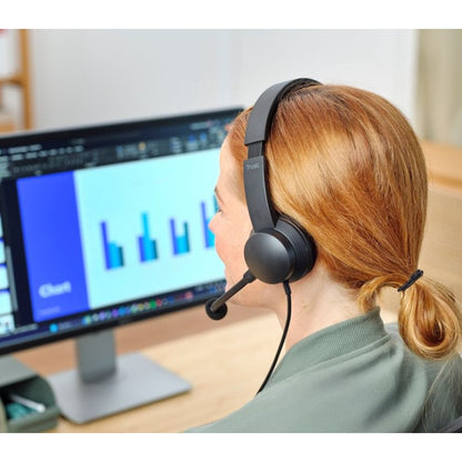 Trust Ayda – Headset mit Mikrofon USB-A/USB-C &amp; ENC (Schwarz)