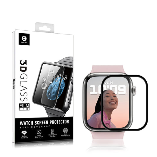 Mocolo 3D Glass Full Glue - Beschermglas voor Apple Watch 7/8 scherm 45 mm