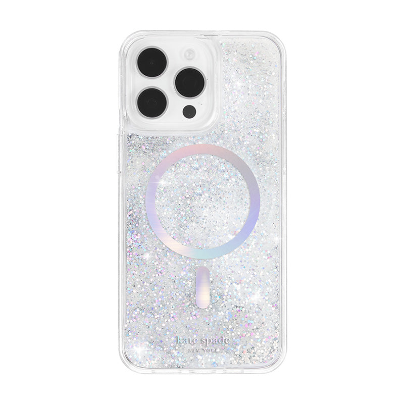 Kate Spade New York Liquid Glitter MagSafe - iPhone 15 Pro hoesje (opaal iriserend)