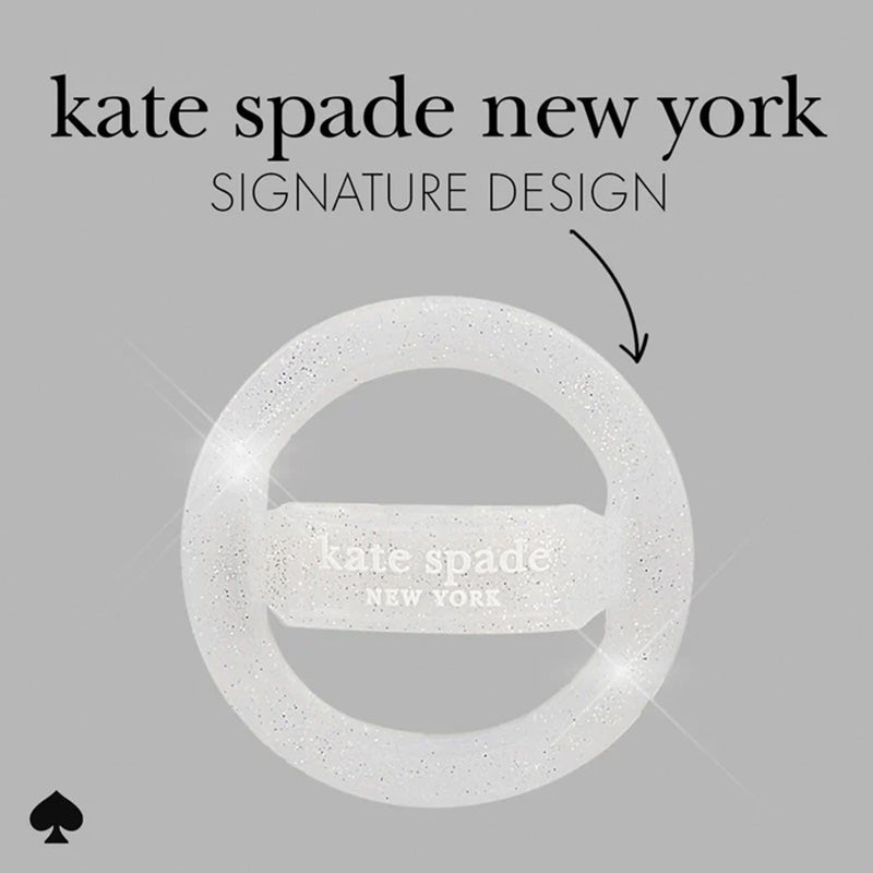 Kate Spade New York Magnetic Loop Grip - MagSafe vingerhouder (The Sparkle Silver)