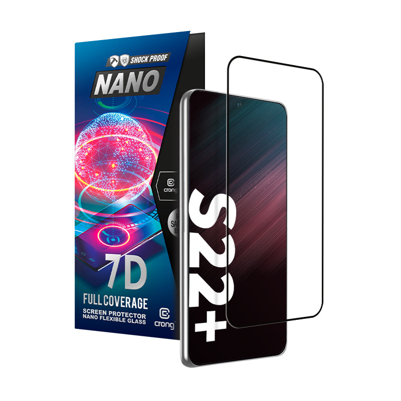 Crong 7D Nano Flexible Glass – Hybrid-Displayschutz mit vollständiger Abdeckung 9H Samsung Galaxy S22+