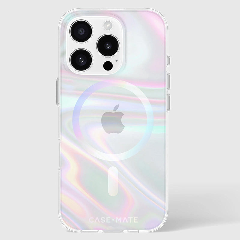 Case-Mate Soap Bubble MagSafe - Hoesje voor iPhone 16 Pro (Iriserend)