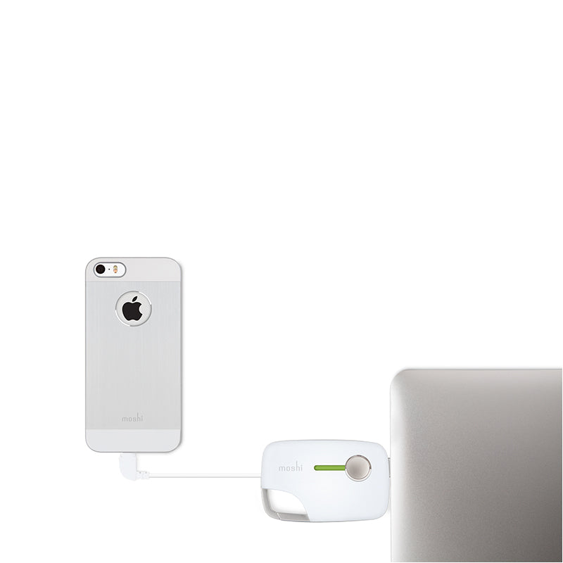 Moshi Xync Lightning - Multifunctioneel accessoire voor synchroniseren en opladen (wit)